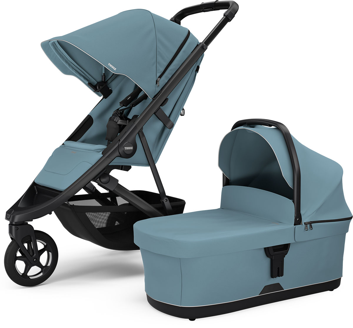 Thule Spring 2 jalutuskäru komplekt 2in1, Mid Blue