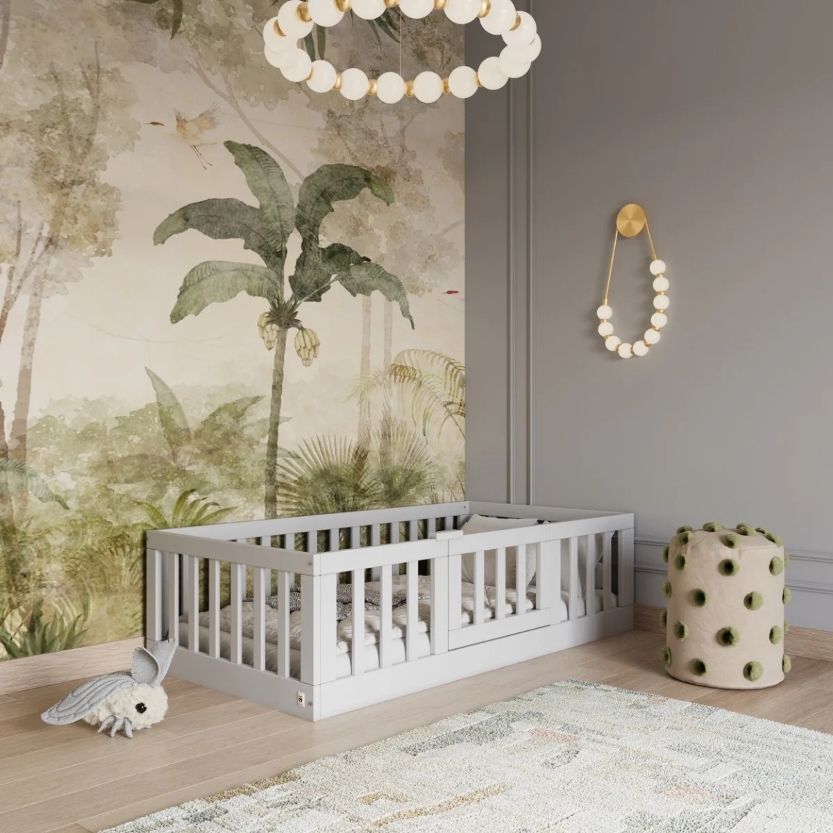 YappyCasa laste põrandavoodi 80x160, Grey - Image 5