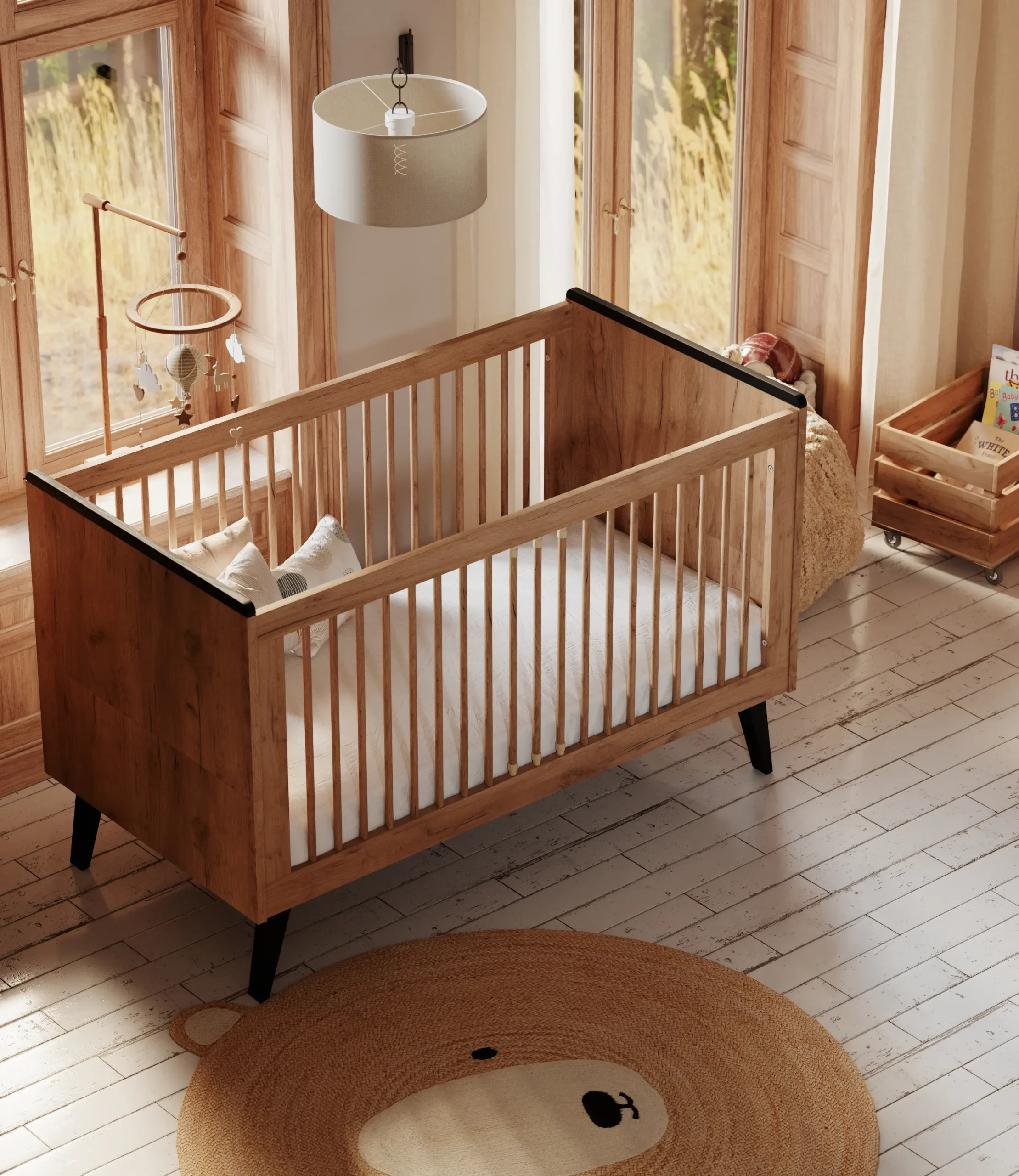 Kombivoodi Retro 70x140 cm, tamm - Image 8