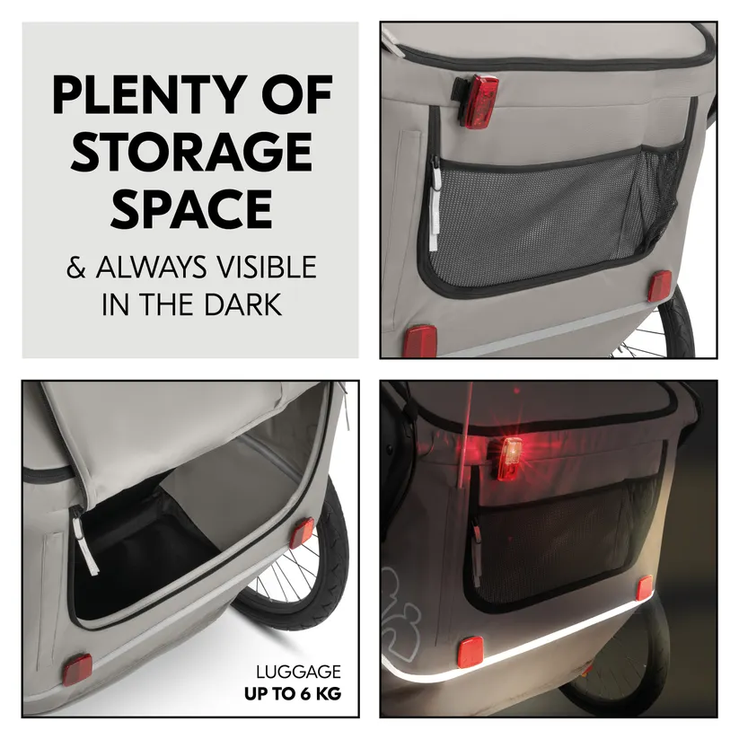 Hauck Bike N Walk Duo jalgrattahaagis 3in1, Light Grey - Image 7