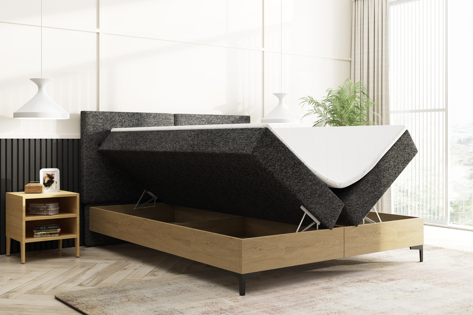 Imperial kontinentaalvoodi 140×200 tammepuidust - Image 4