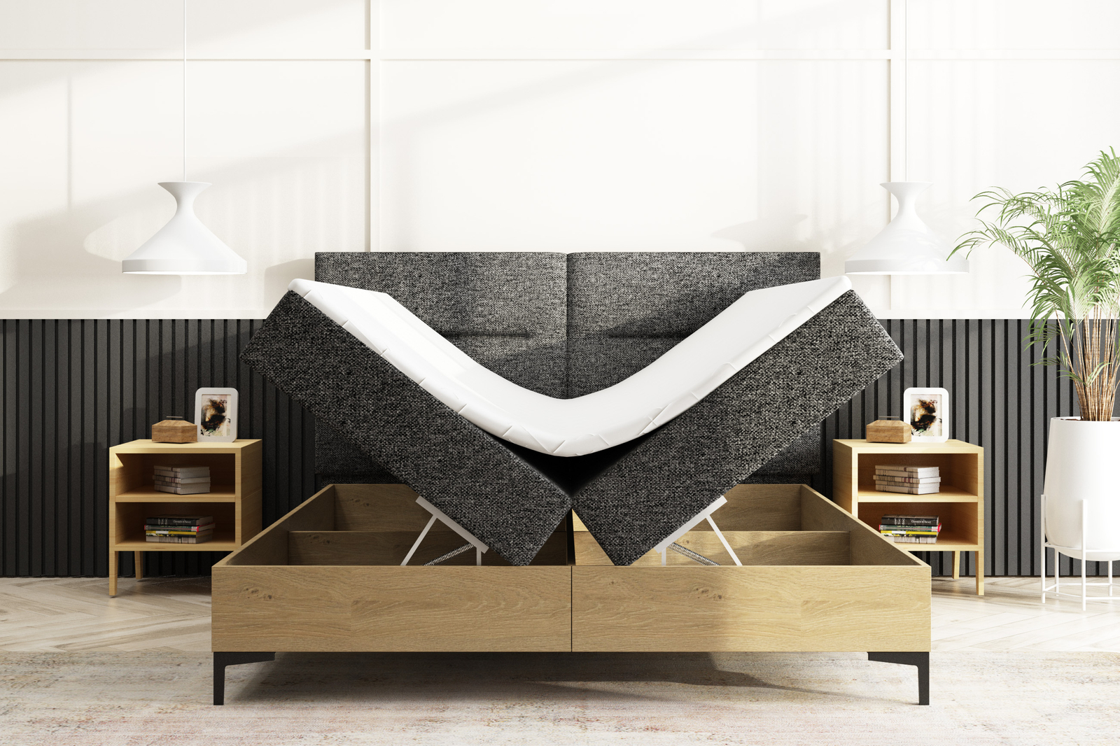 Imperial kontinentaalvoodi 140×200 tammepuidust - Image 3