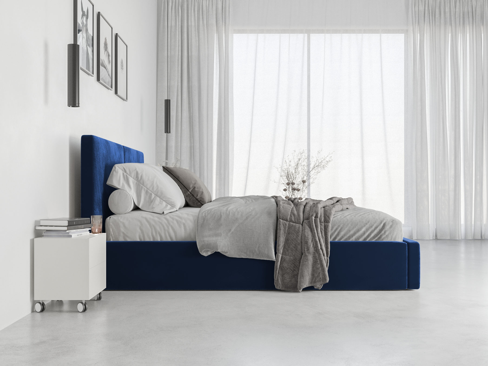 Pesukastiga voodid Hilton 160x200, Sinine - Image 3