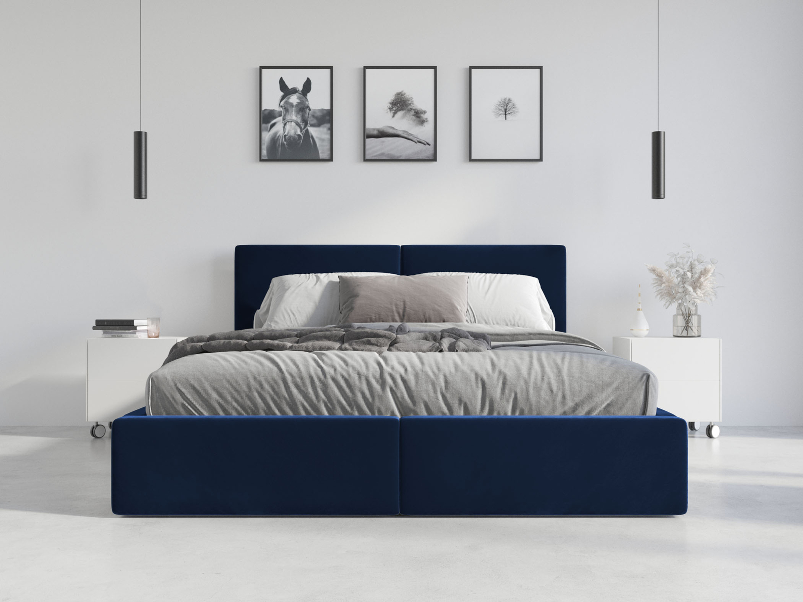 Pesukastiga voodid Hilton 160x200, Sinine - Image 2