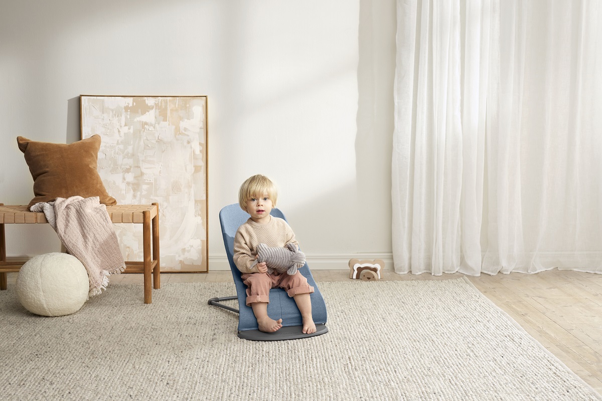 Babybjörn Bouncer Bliss lamamistool, Blue Woven Mélange - Image 3